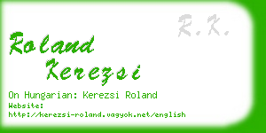 roland kerezsi business card